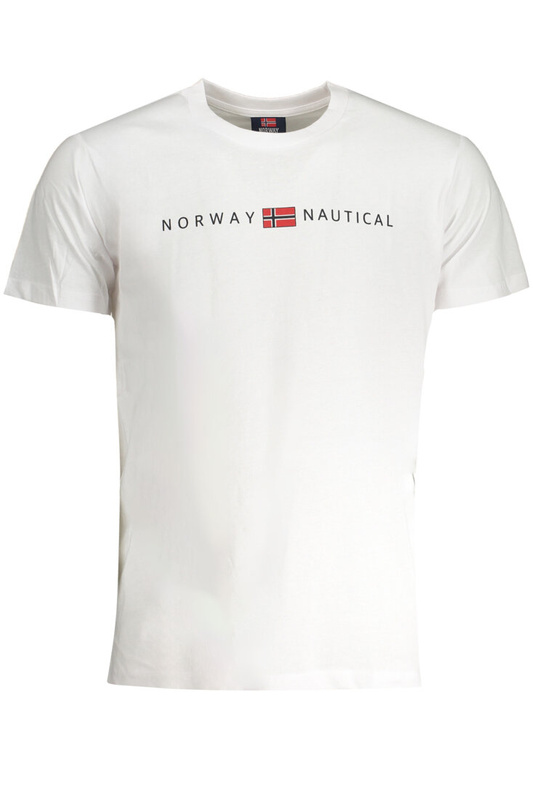 BIAŁY T-SHIRT MĘSKI Z KRÓTKIM RĘKAWEM NORWEGIA 1963