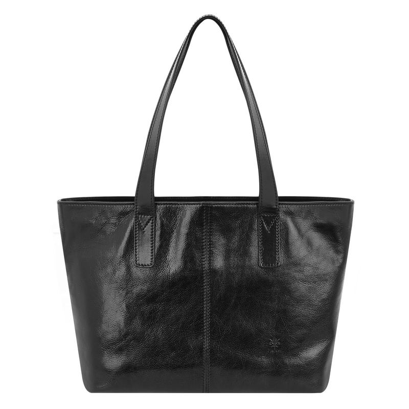 Damska skórzana elegancka shopperbag na ramię 
