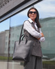 Ekskluzywna torba shopper do pracy skórzana premium MARCO MAZZINI czarna