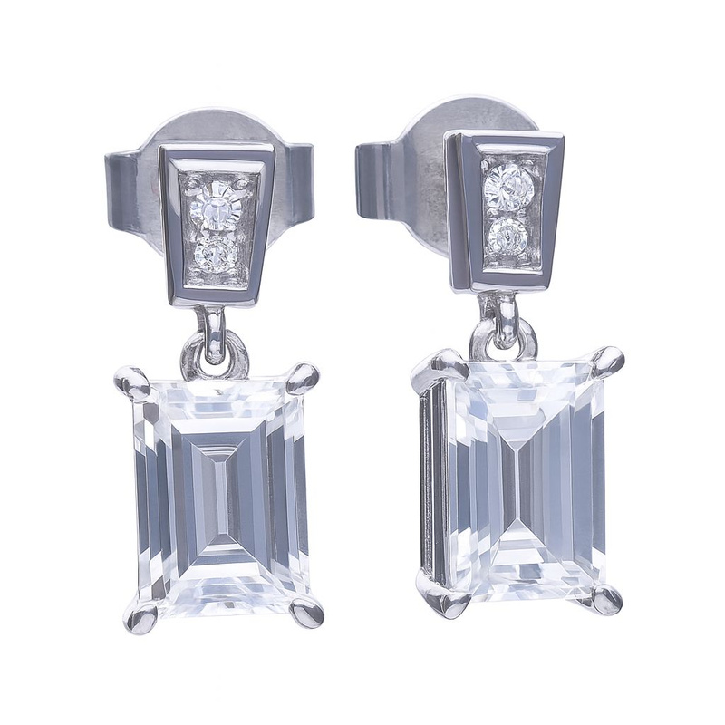 Biżuteria DIAMONFIRE 6220601082. Kolczyki, Kolor szary. Kobieta.