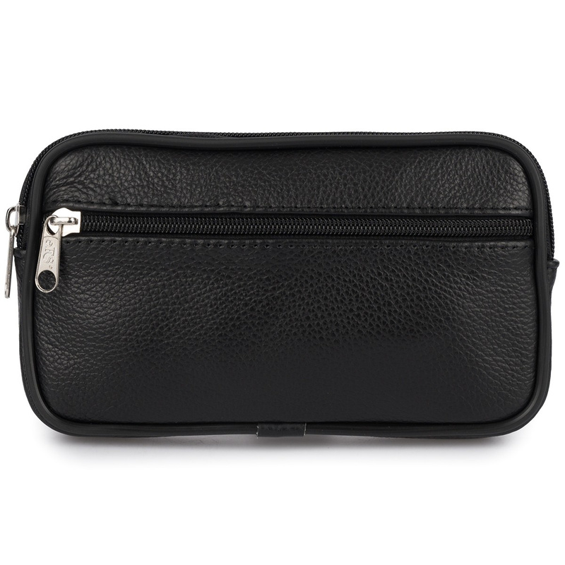 Etui na telefon klucze do paska skórzane duże skóra naturalna czarne G98