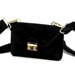 Miejska Zgrabna damska listonoszka zamszowa torebka przez ramię Luka