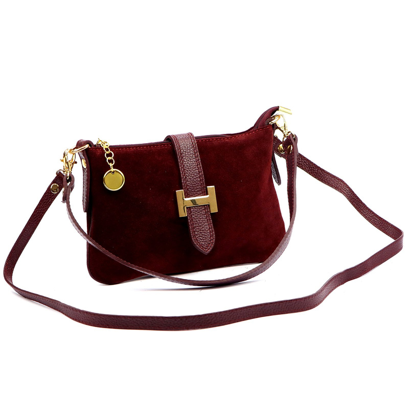 Luka Damska listonoszka torebka przez ramię ze skóry naturalnej kieszeń