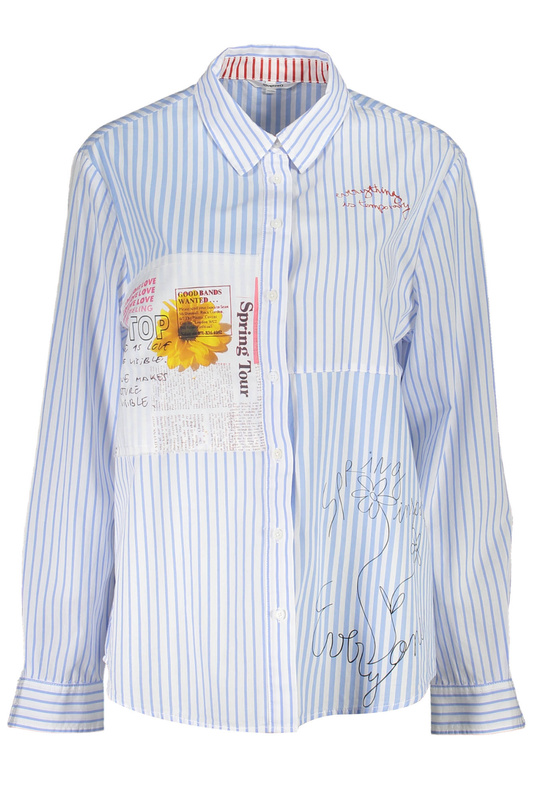 KOSZULA Z D�UGIM R�KAWEM DAMSKA DESIGUAL NIEBIESKA