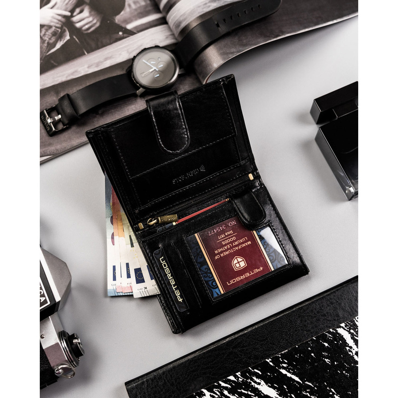 Skórzany męski portfel Peterson PTN N4L-VT