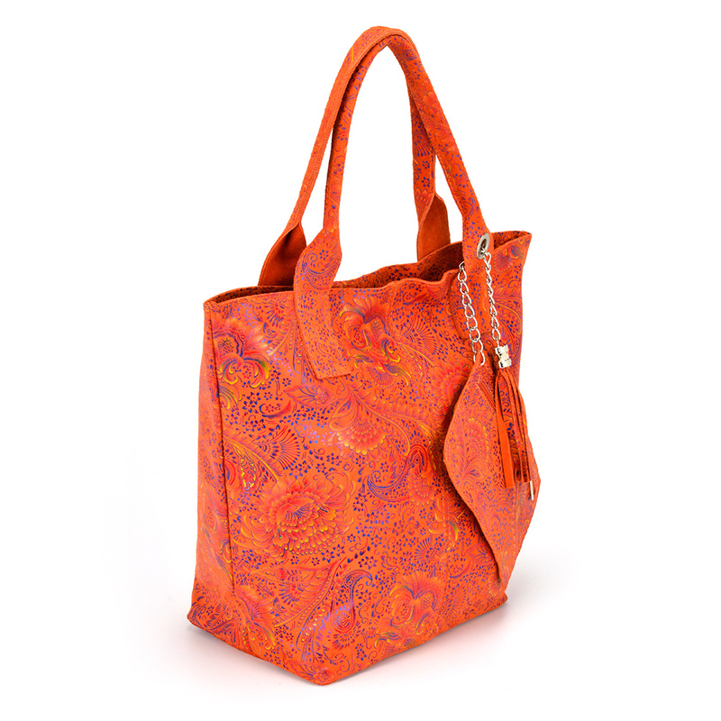 Shopperbag Torebka skórzana vp172 folk