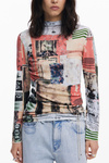 Różowy sweter damski Desigual