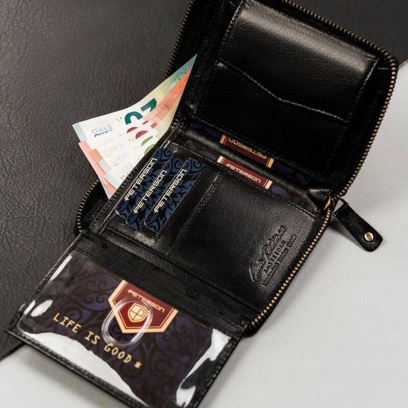 Skórzany męski portfel Peterson PTN 340.01