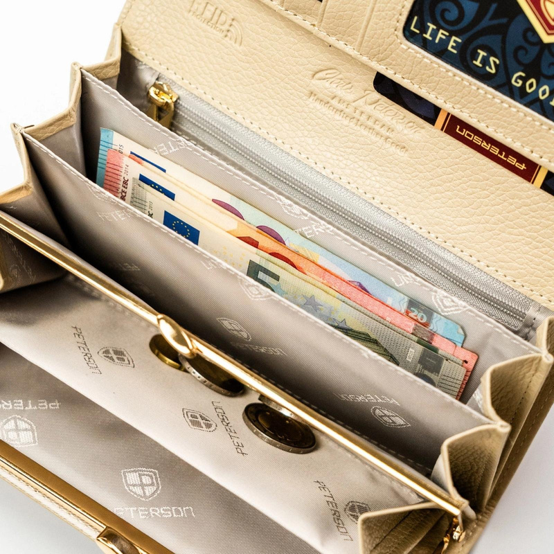 Skórzany damski portfel Peterson PTN PS401-MLF