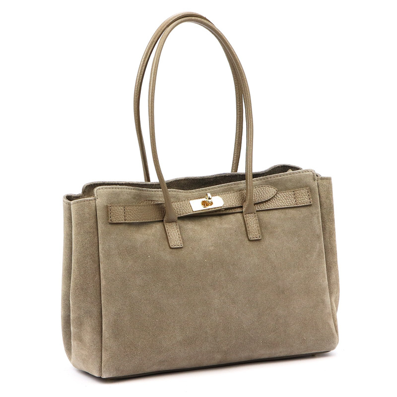 Camilla damska torebka na ramię zamszowa skóra naturalna shopperbag