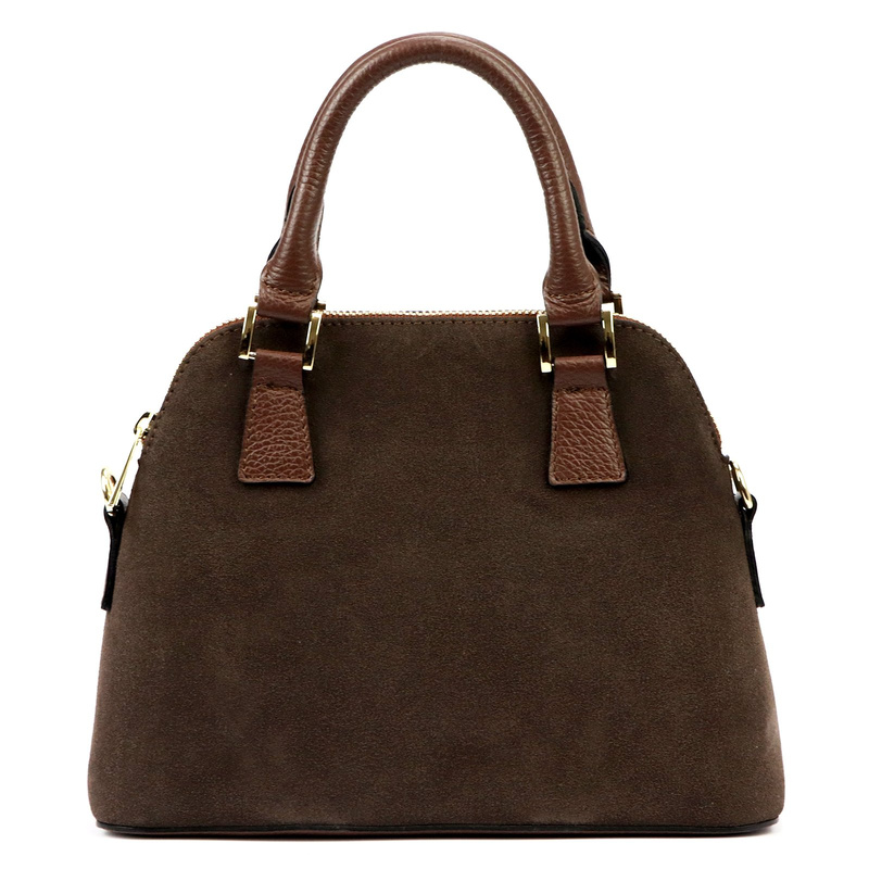 Zgrabny damski kuferek torebka do ręki z paskiem ze skóry naturalnej Luka