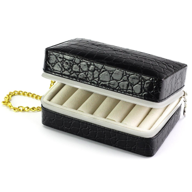 Eleganki kuferek ze skóry ekologicznej PATRIZIA BEAUTY-18013-BL