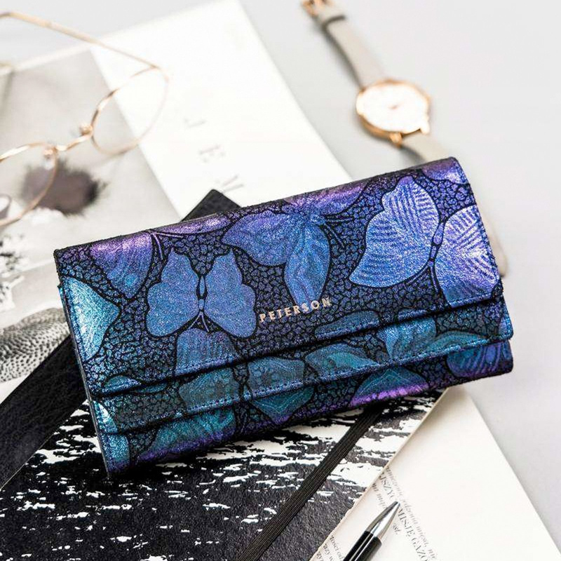 Skórzany damski portfel Peterson PTN 421028-ONBF