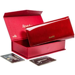 Skórzany damski portfel Rovicky 8801-MIRN RFID