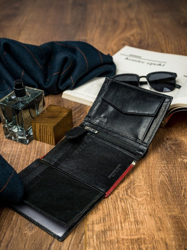 Portfel Skórzany Męski Elegancki RFID Skóra Naturalna Rovicky Duży