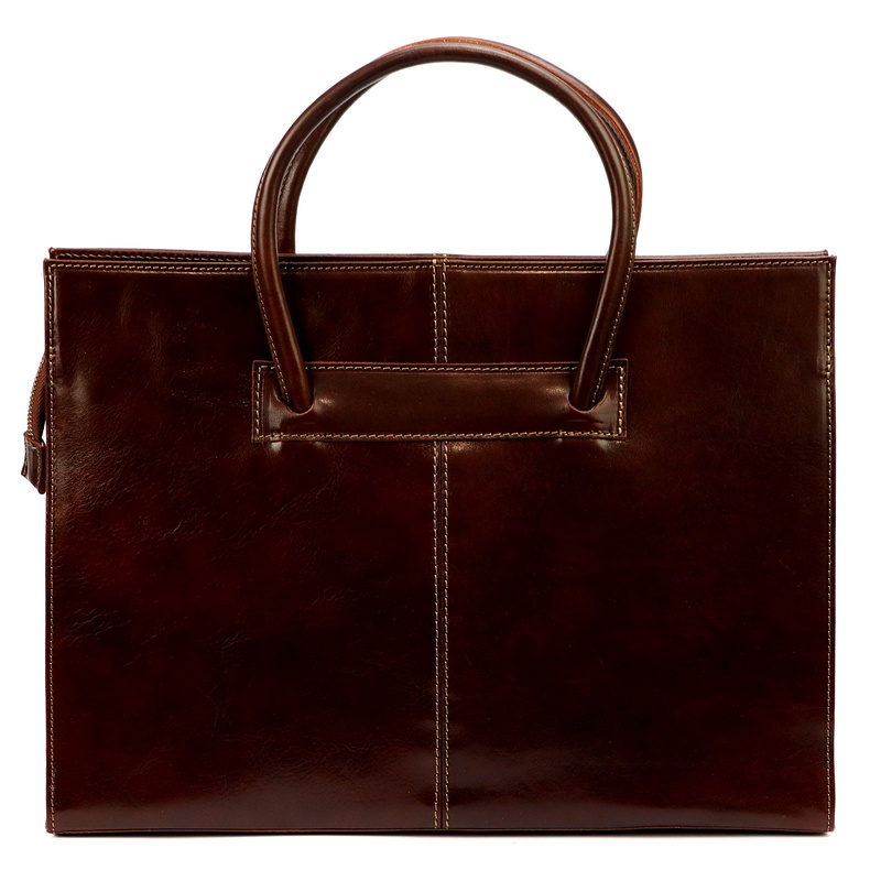 Florence damski kuferek skóra naturalna duża torebka z organizerem paskiem