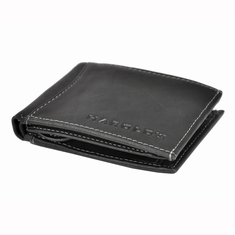 Harolds męski portfel skóra naturalna składany rozbudowany