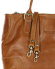 Torebka do ręki kuferek genuine leather made in Italy - MARCO MAZZINI camelowa