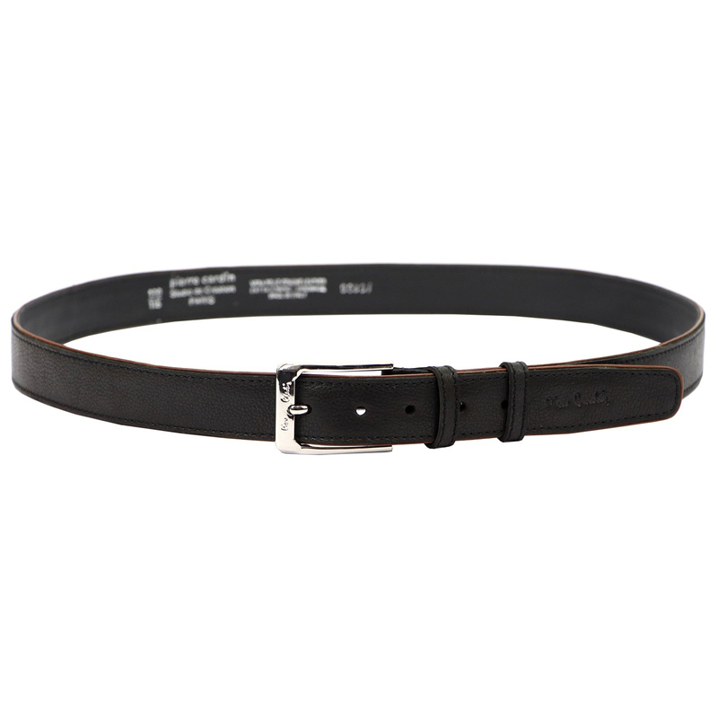 Pierre Cardin pasek do spodni męski skóra naturalna srebrna klamra