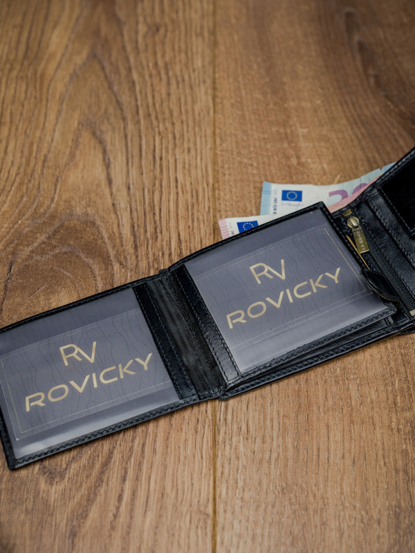 Skórzany męski portfel Rovicky N992-VT-R8 RFID