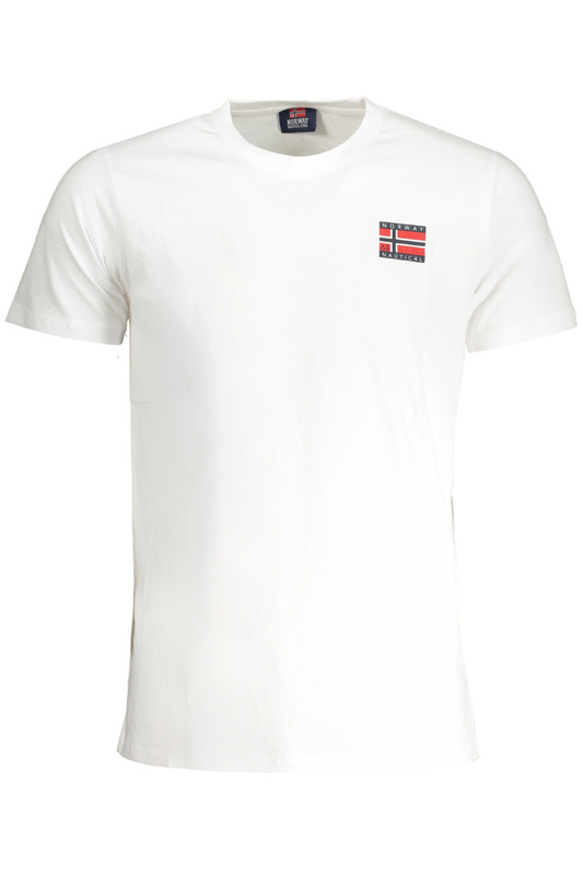 BIAŁY T-SHIRT MĘSKI Z KRÓTKIM RĘKAWEM NORWEGIA 1963