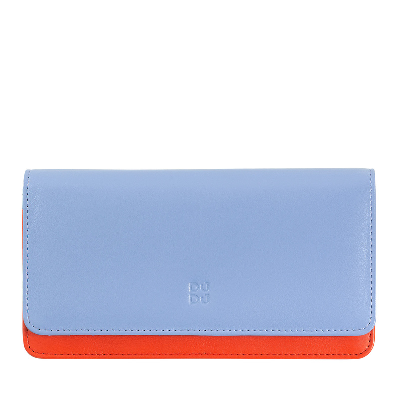 DUDU portfel damski skóra naturalna podłużna portmonetka zatrzask