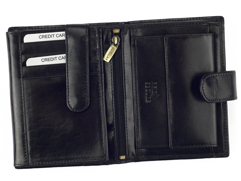 Skórzany męski portfel Rovicky N104L-RVT RFID