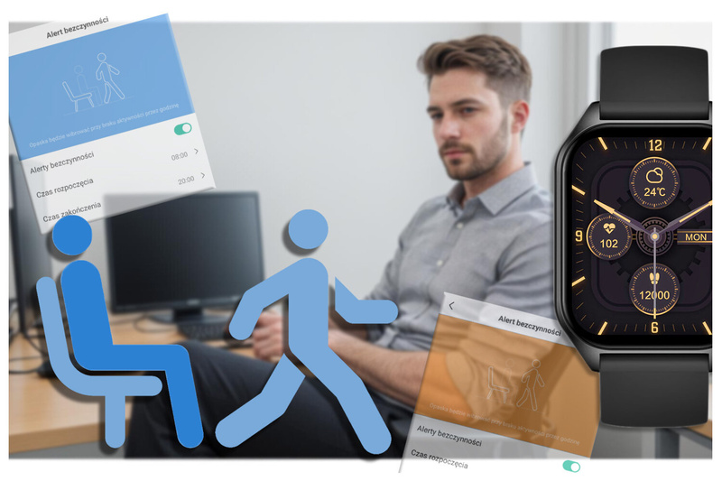 SMARTWATCH UNISEX Rubicon RNCF03 - ROZMOWY BLUETOOTH, ALWAYS ON DISPLAY (sr049a)