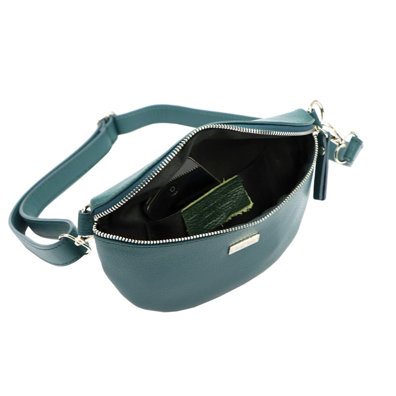 MiaMore damska saszetka nerka skóra naturalna przez ramię z kieszenią