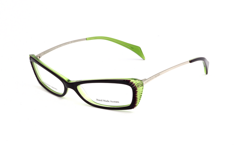 Okulary ALEXANDER MCQUEEN AMQ4163R2I. Okulary, Kolor zielony złoty fioletowy. Kobieta.