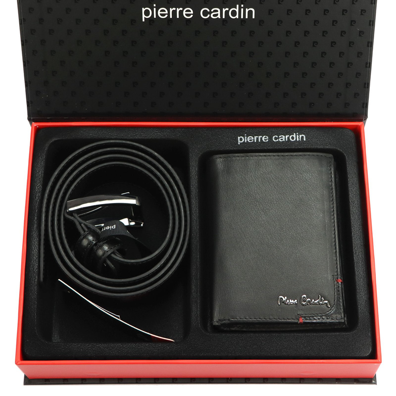 Meski zestaw prezentowy skóra naturalna Pierre Cardin ZG-109-BR
