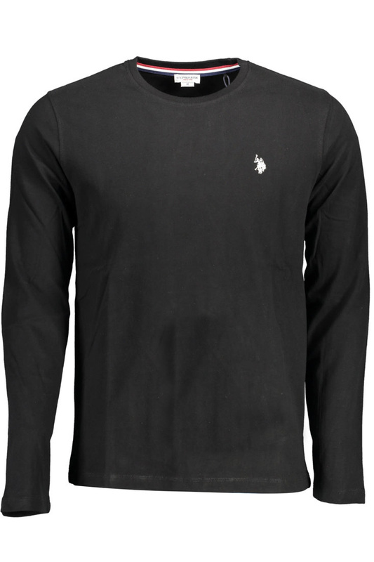 US POLO T-SHIRT MĘSKI Z DŁUGIM RĘKAWEM CZARNY