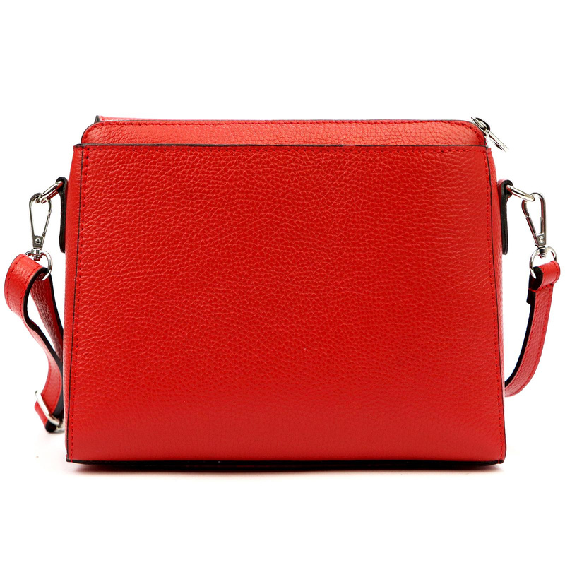 MiaMore skórzana damska listonoszka torebka przez ramię dwukomorowa stylowa