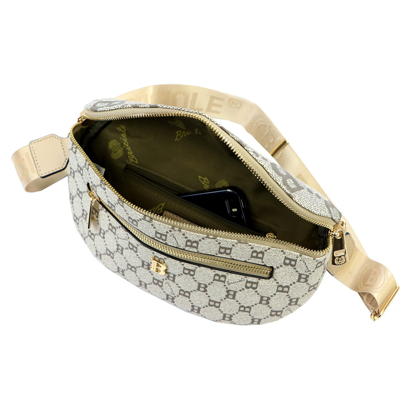 BRICIOLE damska nerka biodrowa skóra eko miejska saszetka z kieszeniami