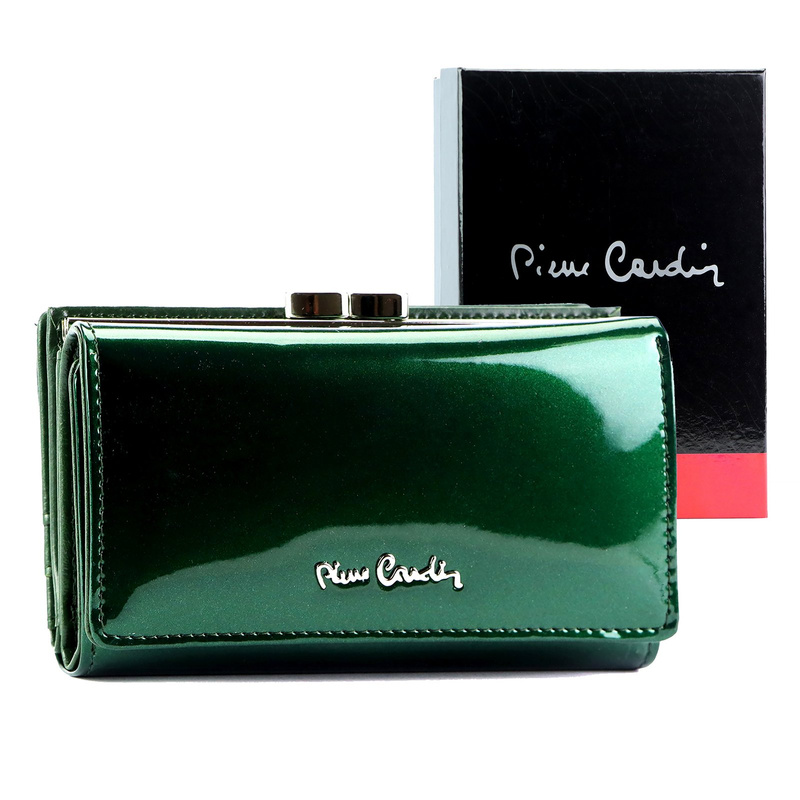 skóra naturalna + Damski portfel ze skóry ekologicznej Pierre Cardin 07 SHINY 108