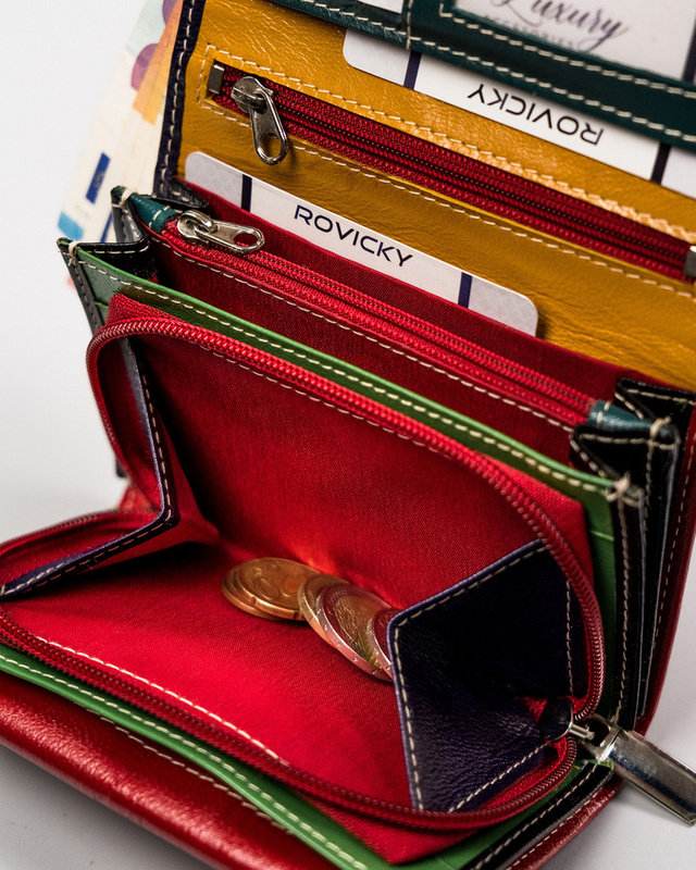 Skórzany damski portfel Rovicky R-RD-02-GCL-Q