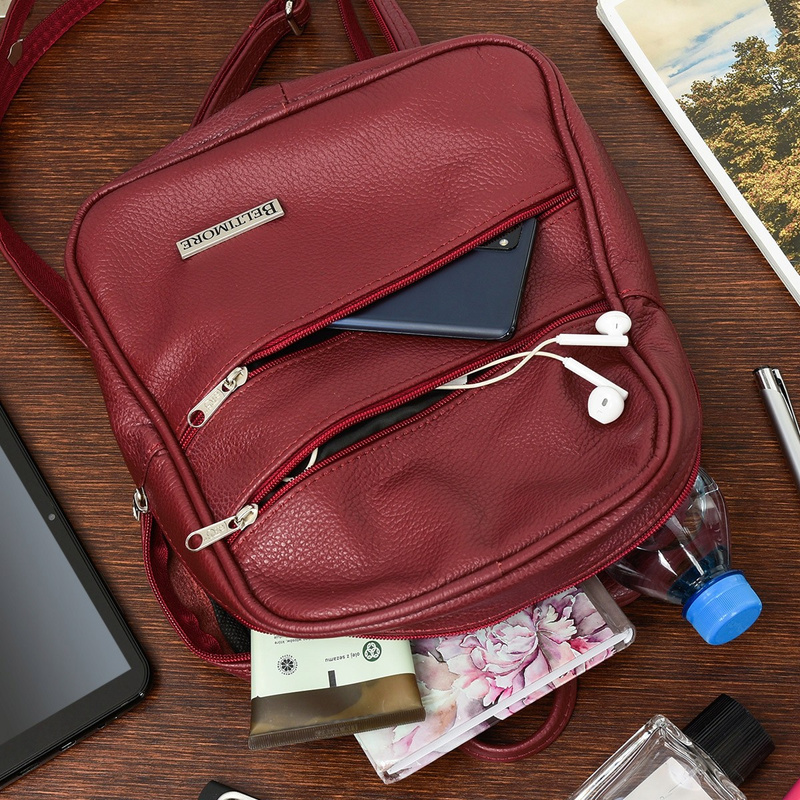 Czarny plecak torebka damska Skórzana Beltimore 022