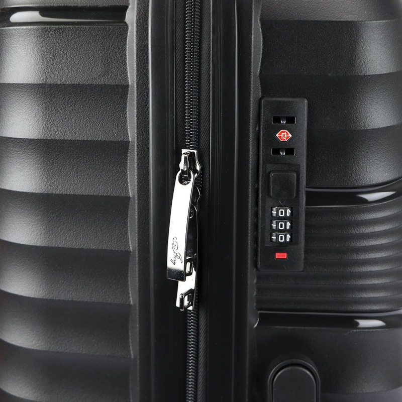 Jony zestaw trzech walizek podróżnych na kółkach z kosmetyczką ABS