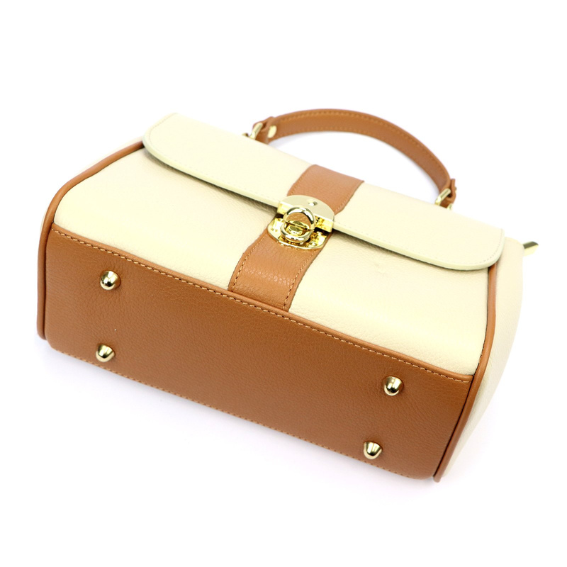 Luka Skórzana damska listonoszka z paskiem z organizerem torebka do ręki