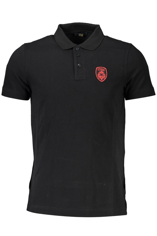CAVALLI CLASS POLO KRÓTKI RĘKAW MĘSKI CZARNY
