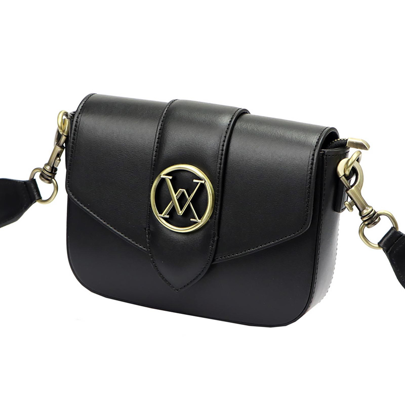 Luka damska listonoszka skóra naturalna torebka przez ramię z klapą