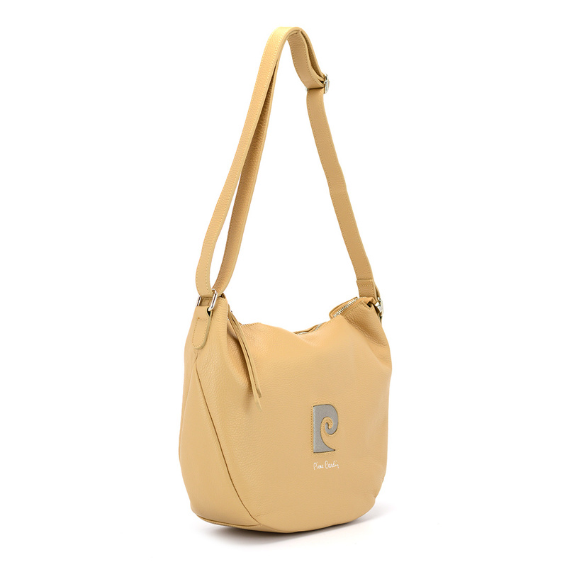 Pierre Cardin damska listonoszka na ramię skóra naturalna pojemna torebka