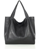 MARCO MAZZINI Torebka miejski shopper bag skóra naturalna handmade czarny