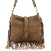 Luka Listonoszka damska skórzana z frędzlami boho torebka na ramię