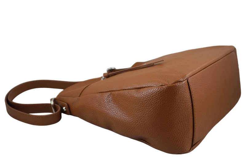 Torebka codzienna skórzana damska - Granatowa