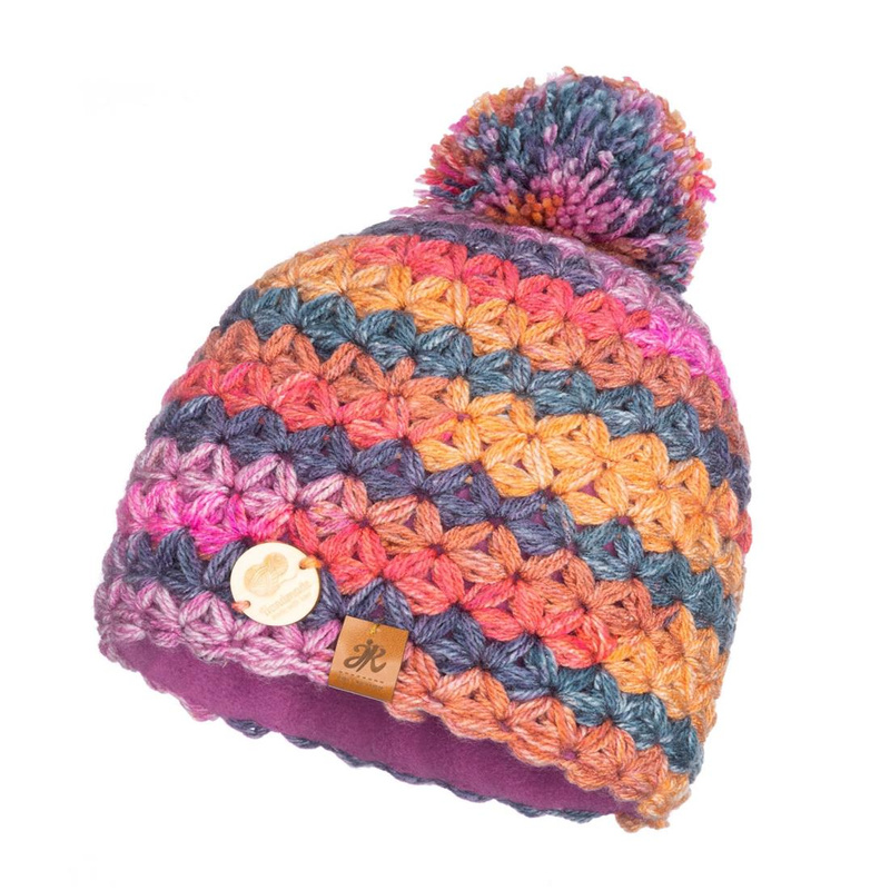 Ciepła czapka zimowa z pomponem Handmade