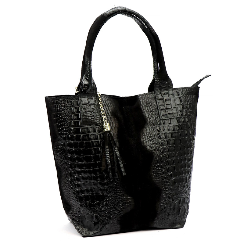 Damska torebka ze skóry naturalnej Luka 26-026 CROCO