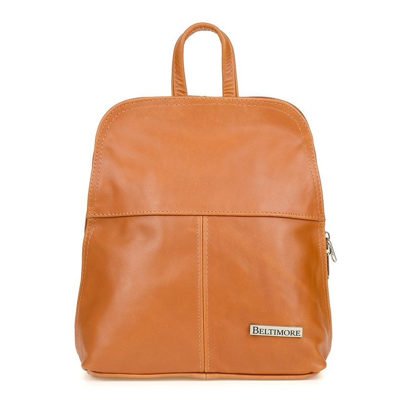 Plecak skórzany camel torebka elegancka poręczna Beltimore 021