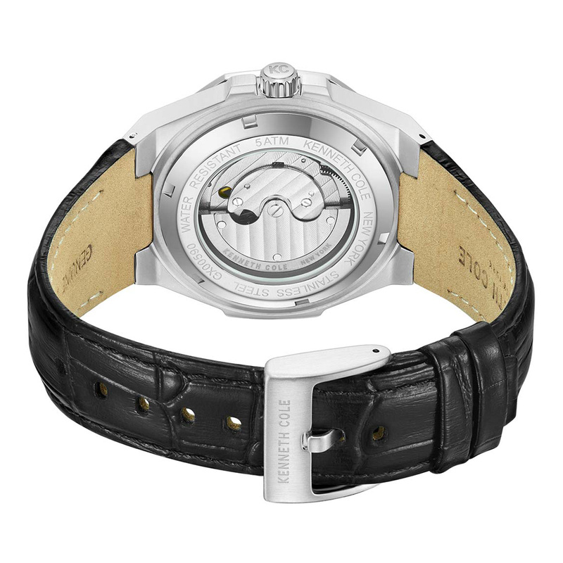 Zegarek KENNETH COLE KCWGX0059001. Automatyczny, Kolor czarny. Mężczyzna.