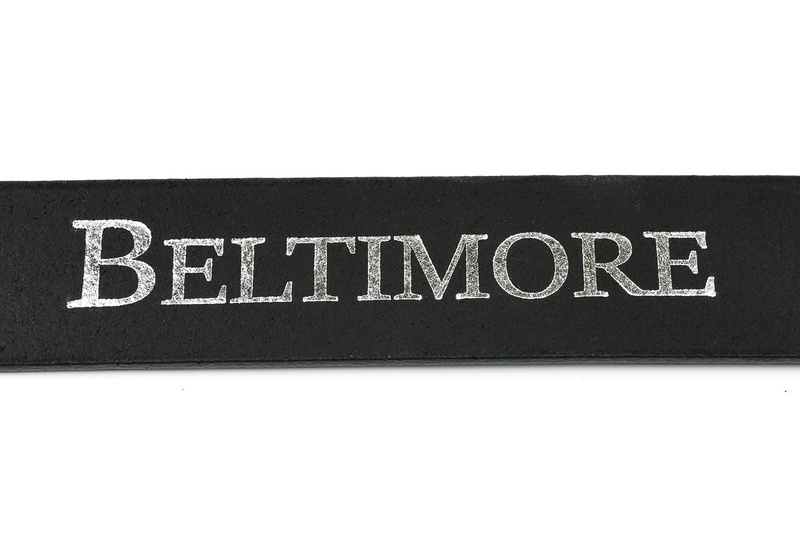 Beltimore skórzany licowy pasek męski czarny 3,5 cm E10 : Kolory - czarny, Rozmiar pasków - r.115-130 cm
